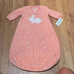 Carter's Baby Bunny Sleep Sack Wearable Blanket Pink Hearts